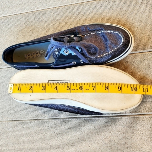 Sperry Top Sider 9770868 Biscayne Navy Blue Glitter Boat Shoes Womens Sz US 9.5M - Picture 9 of 11